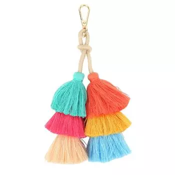 Tassel Pendant DIY Portable Fashionable Cotton Thread Pendant Material for Keychain Craft Clothes кофейный