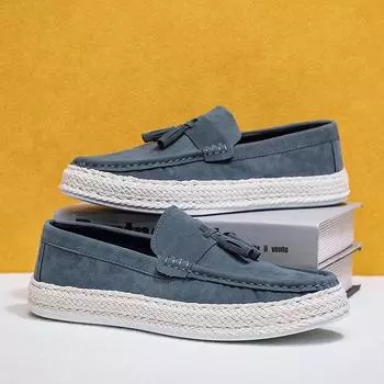 Tassel Suede Loafers Man Moccasins Comfy Flat Men s Summer Shoes Fashion Slip-on Driving Casual Shoes For Man chaussure hommes 39