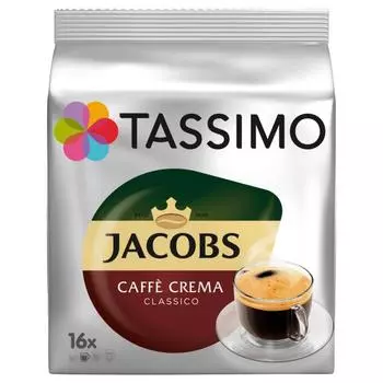 Tassimo Jakobs Cafe Crema Classic 16 капсул 112 г