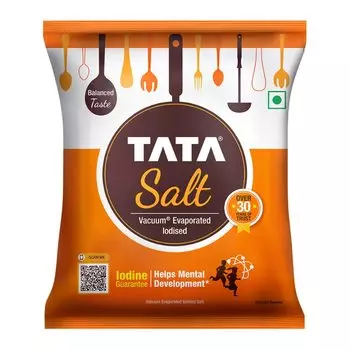 Tata Salt, йодированная, выпаренная в вакууме, пакет 1 кг