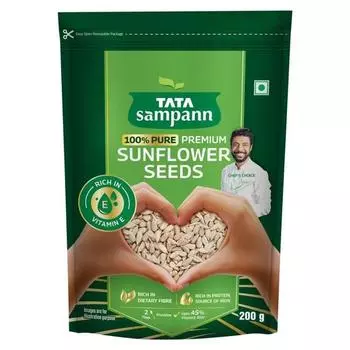 TATA Sampann Чистые семена подсолнечника, 200 г, богаты пищевыми волокнами и белком, источник железа