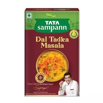 TATA Sampann Dal Tadka Masala с натуральными маслами, 100 г, порошок Dal Tadka Masala, приготовленный шеф-поваром Сандживом Капуром, с эксклюзивным советом шеф-повара