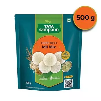 Tata Sampann Fiber Rich Idli Mix | Готовая смесь для завтрака | Готово за 15 минут | Мягкий, пушистый и вкусный идлис | Идли Баттер | 500 г 500g