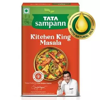 TATA Sampann Масала от Kitchen King с натуральными маслами, 100 г, приготовленная шеф-поваром Сандживом Капуром, с эксклюзивным советом шеф-повара, насыщенный аромат и вкус