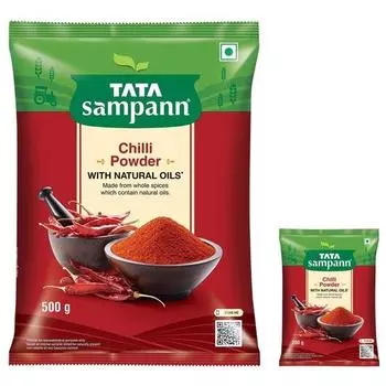 TATA Sampann Перец чили с натуральными маслами, 500 г и Перец чили с натуральными маслами Tata Sampann, 200 г