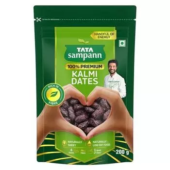 Tata Sampann Premium Kalmi Dates, 200g, Rich in Fibre, Naturally Sweet, Naturally Low-Fat Food