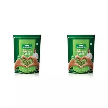 Tata Sampann Pumpkin Seeds, 200g, Rich in Protein, Dietary Fibre, Magnesium & Phosphorus, Raw & Unroasted Pumpkin Seeds, (Pack of 2)