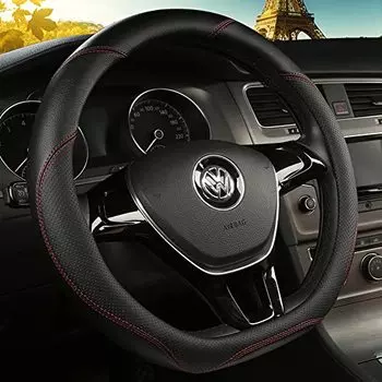 TATACLEA Чехол на руль, Мини-автомобили, Натуральная кожа, Чехол на руль, D-образный, 15,0 дюймов