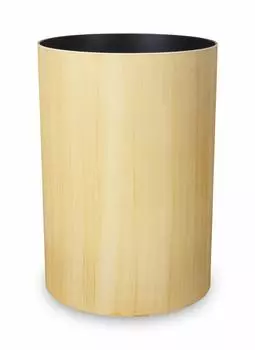 Tatsucraft Wood Grain Painted Trash Can Natural Wood Box M Yellow Maple Trash Can Stylish Living Room Small Kitchen Dust Box Furniture Pail Waste Bin