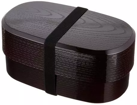 Tatsumiya HAKOYA Range Club Oval Wood Grain Bento Tame 51570 для мужчин
