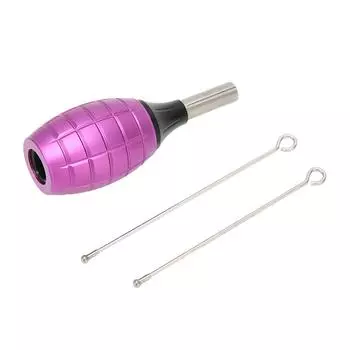 Tattoo Cartridge Grip 3.1cm1.2in Handle Diameter Rotatable Scaled Electroplated Aluminum Alloy фиолетовый