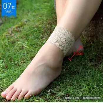 Tattoo Cover Ankle and Wrist Guard Women s Lace Calf Socks A pair of 07 S