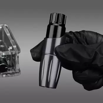 Tattoo Machine Hollow Cups Design LED Luminous Efficiency Easy to Control Wireless Tattooing Pens Precise Lines Black чёрный