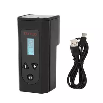 Tattoo Power Supply Wireless RCA Interface 4 Working Hours LCD Display Tattoo Machine Supply