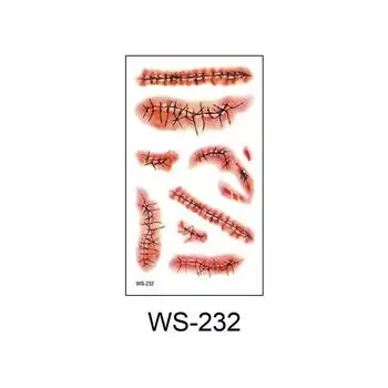 Tattoo Sticker Environmental Protection Add A Sense Of Humor 105 * 60mm 4 Material Synthesis Clear Pattern Scar Tattoo 105x60mm