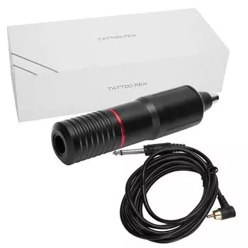 Тату-ручка с интерфейсом RCA, игла для картриджа, тату-ручка с зажимом для татуировки, черный, красный красный черный