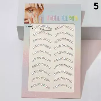 Татуировка бровей Наклейка Блестящая подводка для глаз Макияж бровей Лицо Глаза Алмаз Временная татуировка Рок 3D подводка для глаз Наклейки