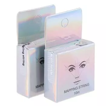 Татуировка бровей Предварительно прокрашенная нить для бровей Окрашивание бровей Линейки Маркер для бровей Нитки для макияжа Измерительный инструмент