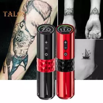 Татуировка картриджа Pin Cordless Rotary Pen Recharged Eyeliner Microblading Complete Tattoo Cartridge Needle Tattoo Equipment for beginners And красный
