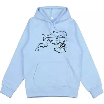 Татуировка «Киты и солнце» от Robe De Extremoduro Толстовка с капюшоном Рок-группа Модные толстовки Мужская/Женская одежда Графические топы XS серый