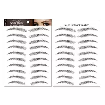 Татуировки Симуляция Бровей Наклейки для Бровей 6D Наклейки для Татуировок Бровей Водные Переводные Наклейки black03