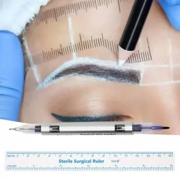 Татуировщик Поставляет Экологически Чистую Эффективную Легкую Линейку Для Позиционирования Татуировки Бровей Линейка Татуировок