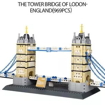 Тауэрский мост, наноблоки, строительные блоки для детей, мост, нано-микропластмассовые блоки, игрушки 4219