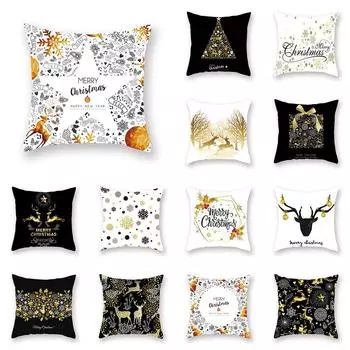 Taupkin Christmas Merry Christmas Decorative Print Pattern Cushion Cover Home Living Room Sofa Decorative Pillow Cover 40X40CM