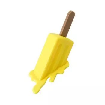 Тающий пломбир Магнит на холодильник Сделай сам Дом Офис Кухня Шкафчик Холодильник 3D Эскимо Магнитное украшение Орнамент жёлтый