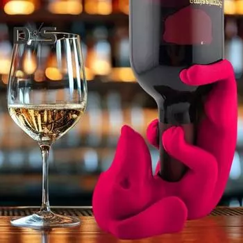 Такса держатель для бутылки вина PLA собака фигурка пивная бутылка дисплей стенд органайзер стойка для дома кухня бар обеденный стол украшение рабочего стола коричневый