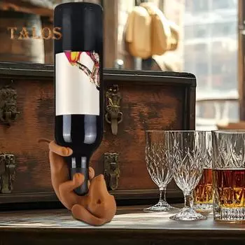 Такса держатель для бутылки вина PLA собака фигурка пивная бутылка дисплей стенд органайзер стойка для дома кухня бар обеденный стол украшение рабочего стола розы красного