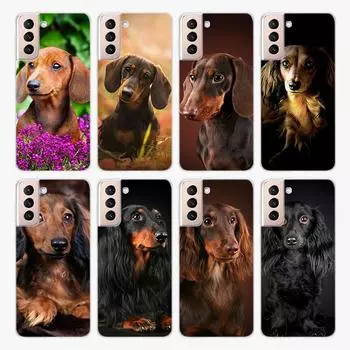 Такса Доберман для Samsung Galaxy S22 Pro S21 S20 FE Ultra S10 S10E Lite S9 S8 Plus S7 S6 Edge Мягкий чехол для телефона Samsung S22 Ultra