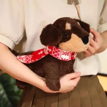 Такса кукла реалистичное забавное животное собака украшение чучело на день рождения девушка любитель собак фестиваль праздник 40cm чёрный