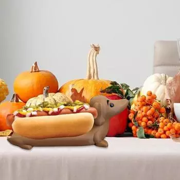 Такса Поднос Забавная Тарелка Для Хот-Догов Креативная Форма Легко Чистить Хот-Дог