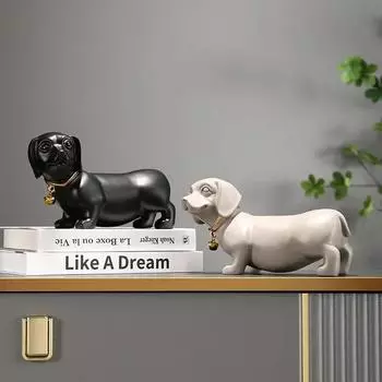Такса Собака Украшения Домашний Интерьер Украшения Фигурки Животных Спальня Гостиная Офис Настенный Шкаф Украшения Стола