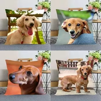 Такса животное Лидер продаж наволочка новогоднее украшение свадьба 40x40cm