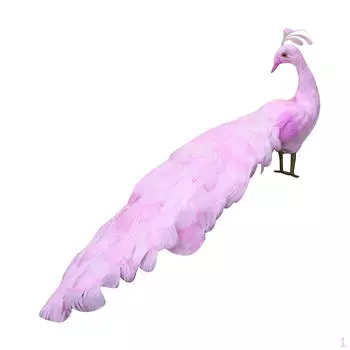 Таксидермическая фигурка искусственной птицы с перьями 5