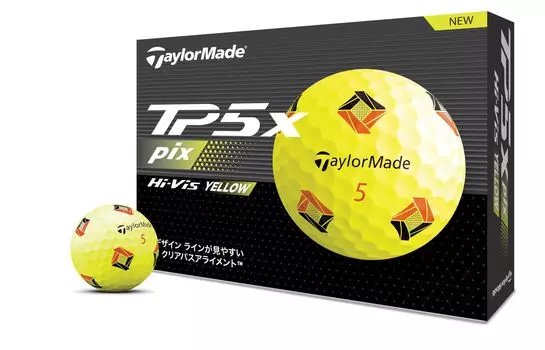 TAYLOR MADE TMJ24 TP5x pix YLW JPN 12 штук Teepee Five X Pix Yellow Golf Ball 2024 Model Yellow жёлтый