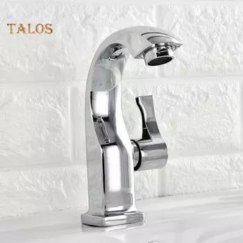 TB одноотверстие медный изогнутый кран для раковины ванная комната палуба холодная вода выпускной кран one size