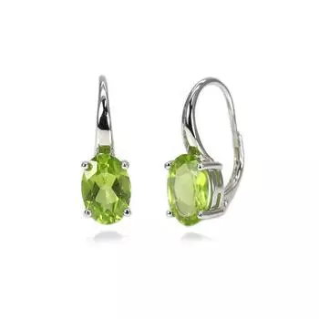 TBJ, серьги с натуральным перидотом овальной формы 7*10 мм, серьги с драгоценными камнями, серебро 925 пробы, простой дизайн, для повседневного ношения, изысканные украшения зелёный