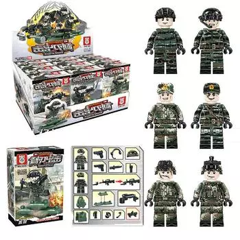 Tbs17-22 острое лезвие атака военный строительный блок миниатюрное оружие дети мужской собранный строительный блок игрушка The height of the figurine is about 5 cm