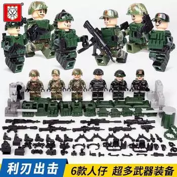 Tbs17-22 Sharp Blade Attack Военный строительный блок Минифигурки Маленькие частицы Собранная кукла Игрушечная сумка The height of the figurine is about 5 cm