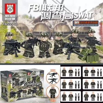 Tbs95-00 Военная полиция серии ФБР спецназ детская сборная фигурка игрушка