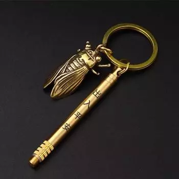 TC4 Титановый сплав, чистая медь, латунь, встроенная зубочистка, фруктовая палочка, зубная нить, оружие, оружие самообороны, держатель для зубочисток