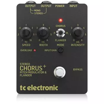 TC Electronic Analog BBD Chorus Pedal Recreates the legendary chorus Analog circuit design using BBD elements Compatible with 9VDC adapter high