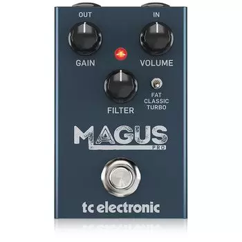tc electronic Аналоговая педаль искажения звука Компактный размер 3 выбираемых и True bypass MAGUS PRO Gray Ламповые режимы FAT , CLASSIC TURBO
