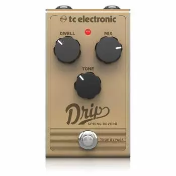 TC Electronic DRIP SPRING REVERB Retro Spring Reverb with Adjustable Dwell, Mix and Tone for Sparkling Reverb Sound