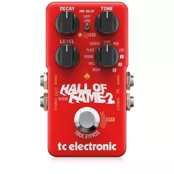 Tc Electronic Педаль цифровой реверберации TonePrint Совместимость с отмеченным наградами алгоритмом Ножной переключатель MASH Shimmer Reverb True Bypass Встроенный буфер HALL OF FAM