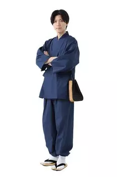 TC Wrinkle Tetron All Year Large Plain Navy Blue [TAYU-TAFU] Men s Samue, Resistant, Cotton, Men s, Round, Loungewear, Size, Cold, L, тёмно-синий