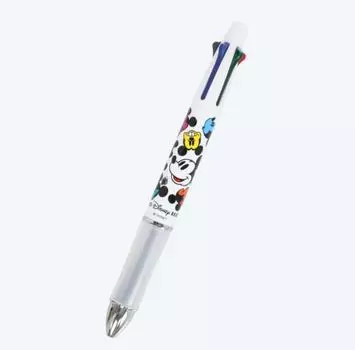 TDR Микки Маус Канцелярские принадлежности Механический карандаш Шариковая ручка 4 цвета Disney Resort Limited & (Черный, Красный, Синий, Зеленый) (Рисунок лица)